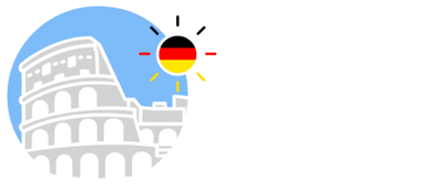 Deutsche Römerin Logo Weiß - Deine Ansprechpartnerin für Ausflüge in Rom, Italien.